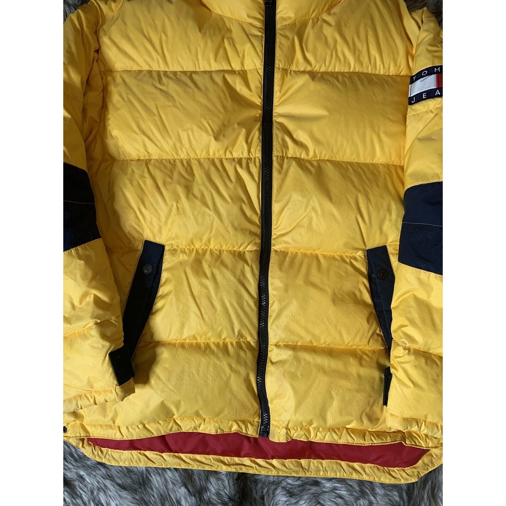 Vintage yellow 90s Tommy Hilfiger‎ puffer jacket - Picture 5 of 12